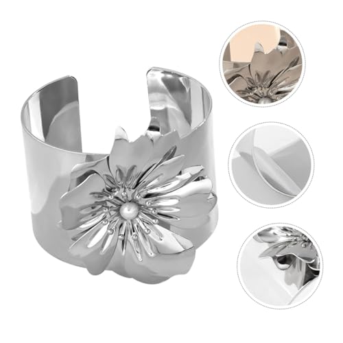 Bangle ouvert Gilles résolvant le problème de taille avec son design flower ajustable - 2