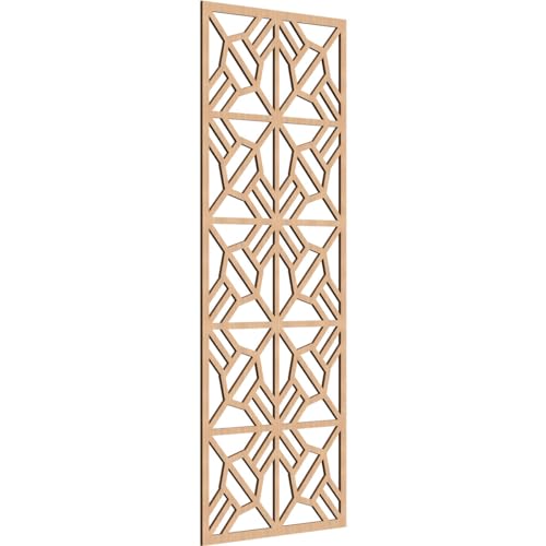 Image of 23 3 /8 inchW x 59 3 /8 inchH x 1 /4 inchT Auburn Decorative Fretwork Wood Wall Panels, Hickory