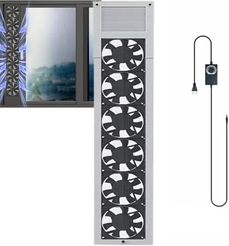 High-Performance Window Exhaust Fan, 2800 RPM, Stepless Speed Control, 85m³/h Airflow, Door & Window Ventilation, Punch-Free Installation, Quiet Operation