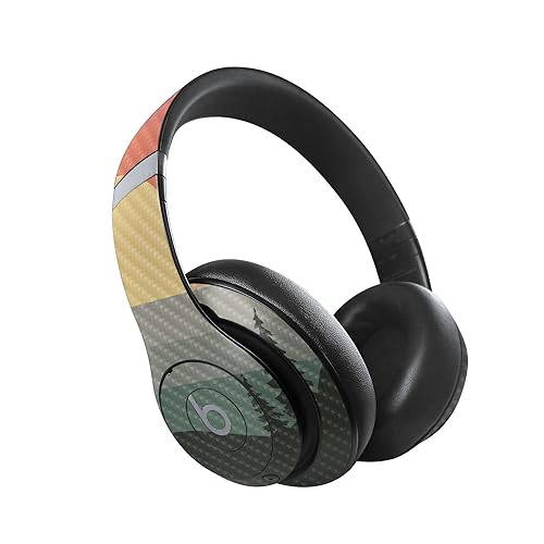 Image of MightySkins Carbon Fiber Skin Compatible with Beats Studio Pro - Sunset Forest | Protective, Durable Textured Carbon Fiber Finish | Easy to Apply