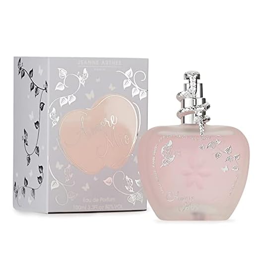 JEANNE ARTHES - Eau de Parfum Femme Amore Mio - Floral & frais - Fève de Tonka, Musc Blanc - Fabriqué en France À Grasse- Cadeau femme - Flacon Vaporisateur 100 ml