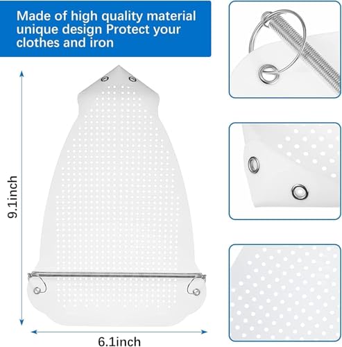 Image of Steam Iron Teflon Shoe Cover,Plate Protector Cover Ironing Accessories for Cloth Safe Slip Quick Install Cover Most Standard Size Iron Cover
