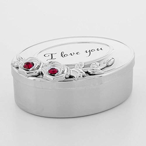 ukgiftstoreonline Superbe boîte à bijoux en cristal et argent pour elle Cover