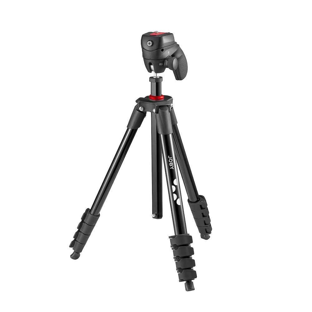 Joby Compact Action Tripod Camera Tripod with Ball Head Universal -20 Quick Release Mount and Carrying Bag for