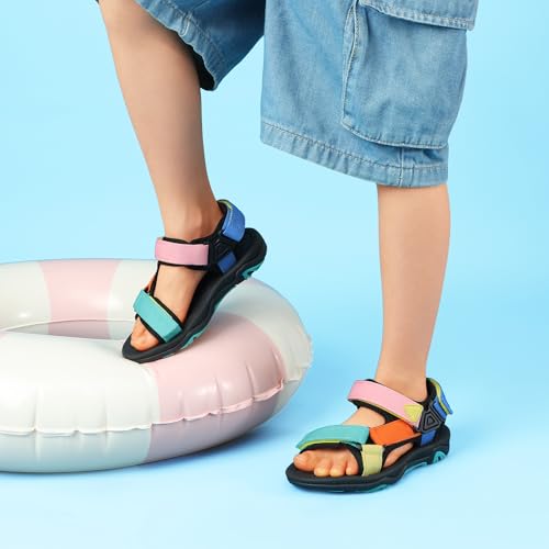 Image of DREAM PAIRS Boys Girls Sandals Kids Adventurous Light-Weight Adjustable Straps Summer Water Shoes (Toddler /Little Kid /Big Kid)