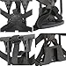 SplendoRoute Folding Bike Front Rack Set for Brompton Bike Front Carrier Block (Horizontal Rack -Black)