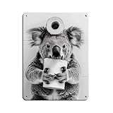 BNCEDJK Póster retro de koala con un rollo de papel higiénico en la cabeza, divertido póster de metal para baño, arte elegante, retro, pintura de hierro, bar, cueva de personas, cafetería, garaje