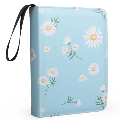 4 Pocket Trading Card Binders for 400 Cards, Cute Flower Pattern by VEELAM - Used condition - US$13.87