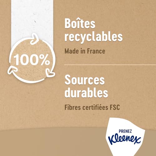 KLEENEX Mouchoirs boîte Ultra soft 24 boîtes de 64 mouchoirs doux et soyeux qui laissent une sensation de bien être sur la peau Fabriqué en France - vue 7