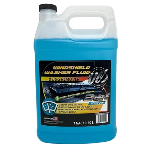 UCS Windshield Washer Fluid 2-in-1 Bug Remover – Ready to Use Streak-Free Formula – Removes Dirt & Road Grime – 1 Gallon (128 fl oz) by UCS - Used condition - US$20.40