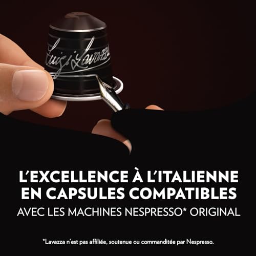 Lavazza Espresso Maestro Lungo 100 Gélules Nespresso, Notes de Fruits et Fleurs, Arabe 100%, Intensité Moyenne, Toryfact