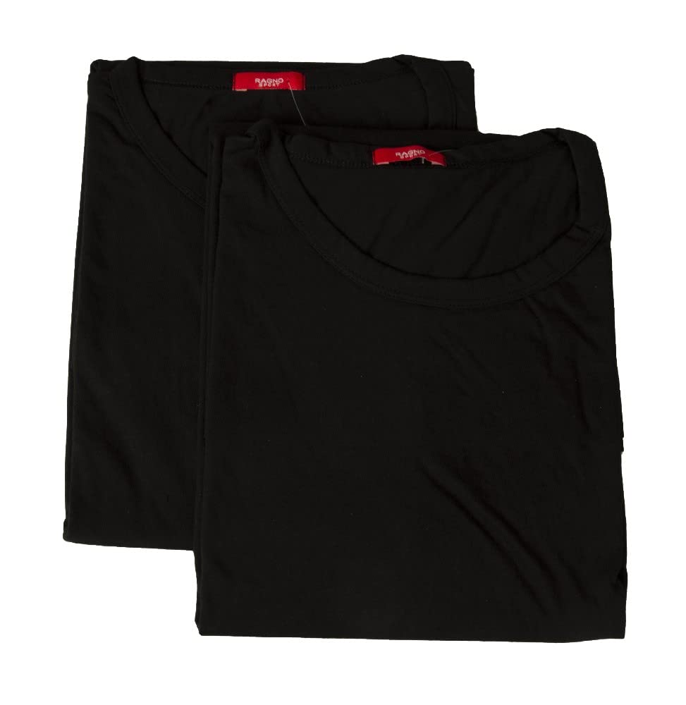 2 Maglie Manica Corta Girocollo Puro Cotone