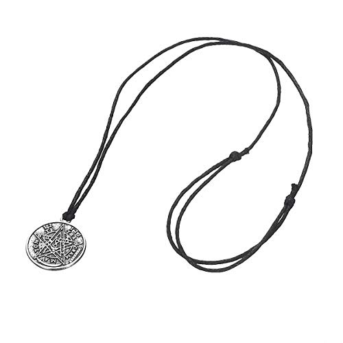 Hafrita Antique Tetragrammaton Pentacle Pentagram Pendant Wiccan Talisman Pagen Amulet Necklace2