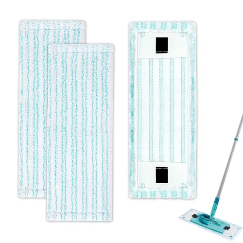 3 Pièces Serpillères de Rechange Kit pour Leifheit Clean Twist M Ergo Micro Duo,38x15cm Serpillères en Microfibre pour Leifheit Balais à Franges Remplacement Housses...