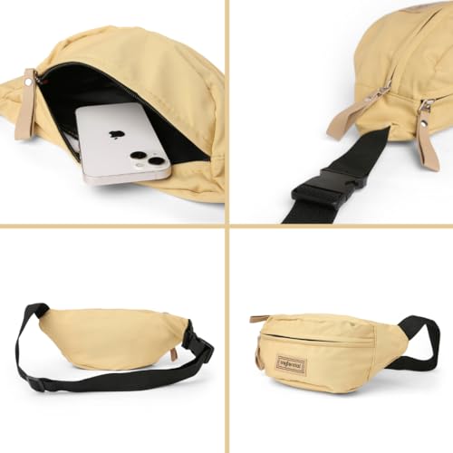 Image of Tressential Waist Bag for Men Women | Cross Body Fanny Pack Sling Bag for Hiking, Travel, Camping, Outdoor Sports, Cycling | Money Belt with Adjustable Strap (Yellow)