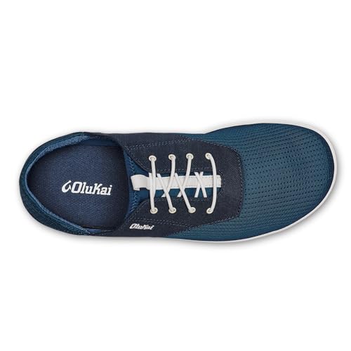 Image of OluKai Nohea Moku Men's No Tie Boat Shoes, Breathable & Quick Dry Mesh, Effortless Design & Barefoot Wearability, All-Day Comfort & Support