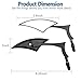Handlebar Mount Mirrors,Left & Right Side Long Stem Rearview mirrors for 1982-2024 Harley Models,for CVO Dyna Electra Glide Road Glide Road King Softail Street Glide Sportster 1200 883,Black