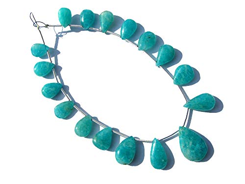 Perles Amazonite naturelle en poire lisse A+ pour création bijoux