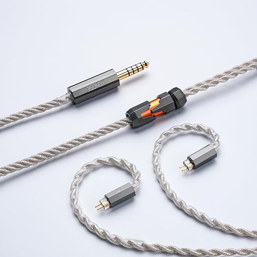 �y�ŐV�A�b�v�O���[�h�ŁzAngelears | Yongse Mars HIFI �C���z�� �A�b�v�O���[�h�P�[�u�� 0.78mm 2pin 4.4mm �v���O �┓�����⃁�b�L������ �����x400�R�A 3�w�����b�L�v���O (�O���[)