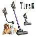 Cordless Vacuum Cleaner, 600W 50KPa Stick Vacuum with Touch Screen Auto Mode, 65 Mins Runtime Lightweight Home Vacuum Cleaner for Pet Hair Carpet Hard Floor, Wall Charging, 1M Hose, Fragrance, UK Plug
