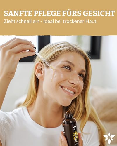 Heldengrün® Arganöl aus Marokko [100% NATURREIN] Dermatologisch getestet - Arganoel Haare für Glanz & Pflege - kaltgepresst & naturrein - Arganöl für Gesicht & Haut - 100 ml