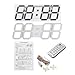 DyNamic Télécommande Multifonctionnelle Grande Horloge Murale Numérique Led Avec Minuterie À Compte À Rebours Température Date Réveil Suspendu - blanc