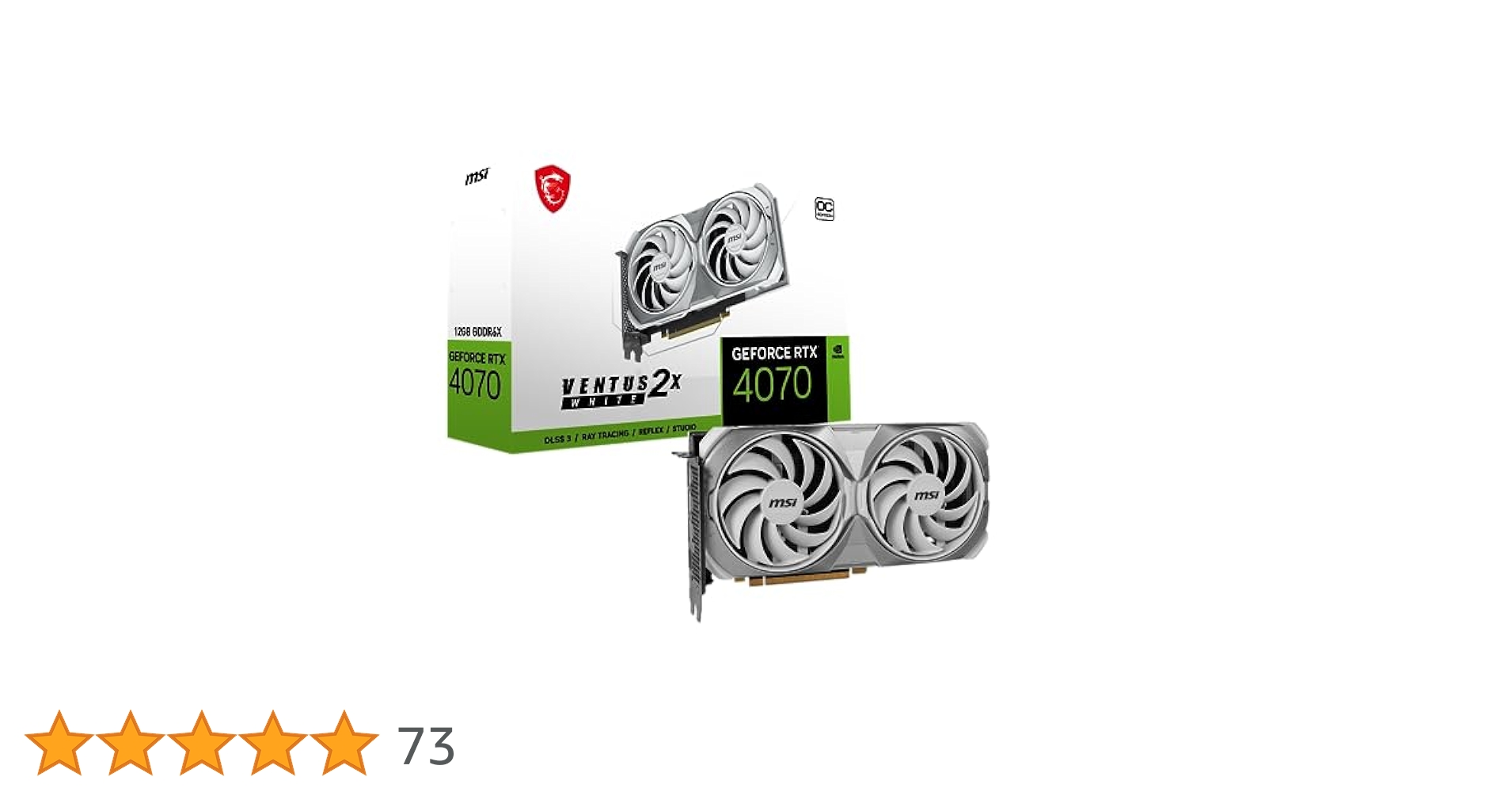 動作確認済み MSI RTX 4070 OC 12GB MSI GeForce RTX™ 4070 VENTUS 2X 12G OC | Graphics Card | MSI