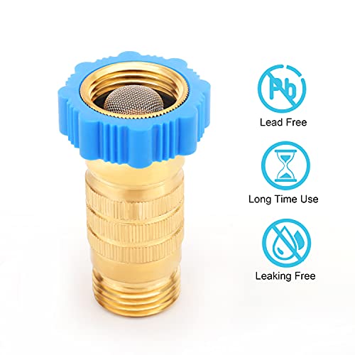 Circlecord Rv Hi-Flow Water Pressure Regulator 50-55 Psi, 3/4 Inch Thread Lead-Free Brass Inline Water Pressure Reducer For Camper, Trailer, Rv Plumbing System #TOP1