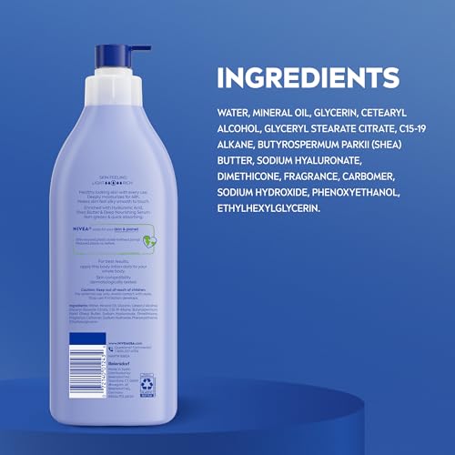 NIVEA Shea Nourish Body Lotion with Shea Butter & Hyaluronic Acid, 16.9 Oz - image 9