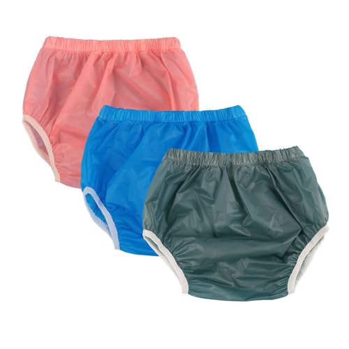 Paquete de 3 fundas de pañales de TPU for adultos,Elástico de cintura alta,Cuidado de la ropa interior protectora unisex