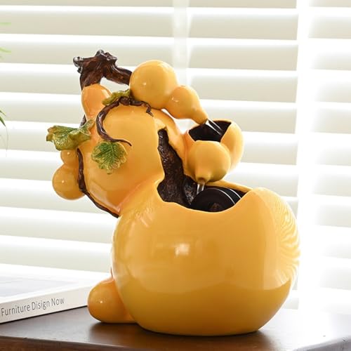 Fuente de escritorio calabaza con agua reciclada para decoración interior 4