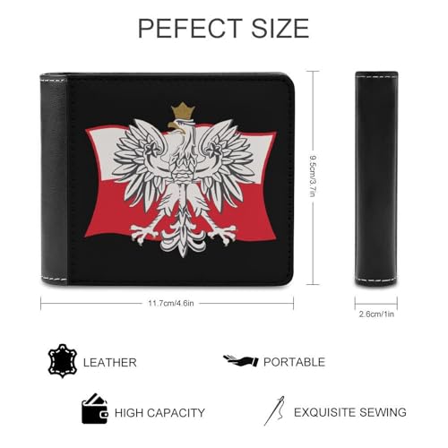 Polish Eagle Flag Mens Bifold Wallet for Women Leather Credit Card Holder Slim Minimalist Wallets2
