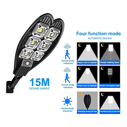 Luzes solares de rua ao ar livre,2 kit 700W Luzes solares ao entardecer para o amanhecer Luzes ao ar