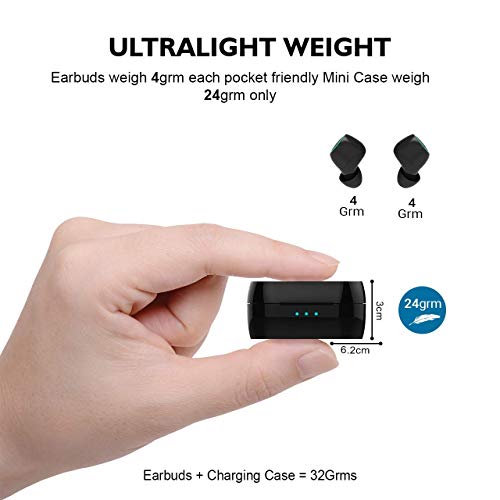 Image of Unigen Unipods Mini Bluetooth Truly Wireless In Ear Earbudsphone With Mic Shiny Black