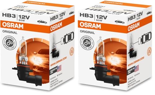 OSRAM 9005 Lámpara Standard Halógena de Faros HB3 (Paquete de 2)