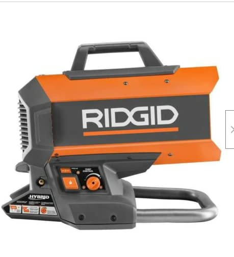 Amazon.com: RIDGID 18-Volt 60K BTU Hybrid Forced Air Propane Portable Heater  : Tools u0026 Home Improvement