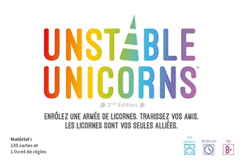 Asmodee - Unstable Unicorns - Jeu de Cartes Stratégique - 30 à 45 Min