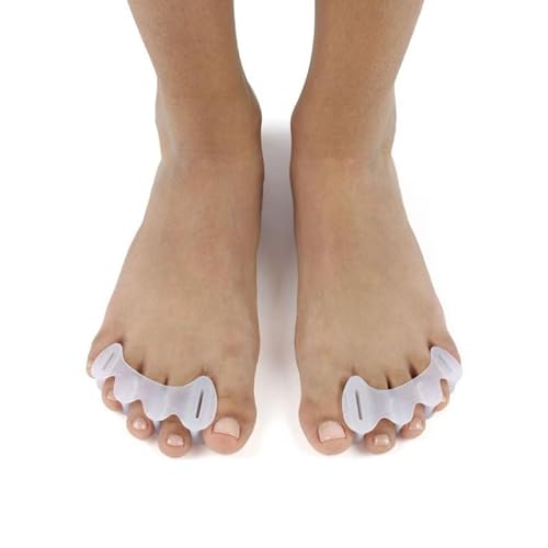 Correct Toes – Bunion Corrector, Toe Separator & Toe Spacers for Men and Women, Unisex, Clear, Medium