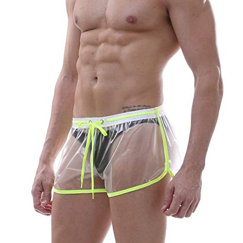 Mendove Men's Fashionable Transparent Waterproof Beach Shorts Swim Trunks2