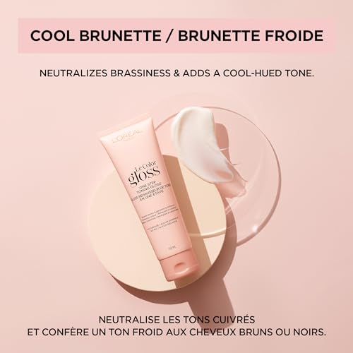 L'Oreal Paris Le Color One Step Toning Hair Gloss, Cool Brunette, 4 Ounce