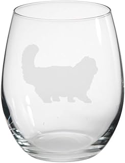Persian Cat Engraved Stemless Tumbler Glass, Gift for Women, Gift for Men, Cat Gift