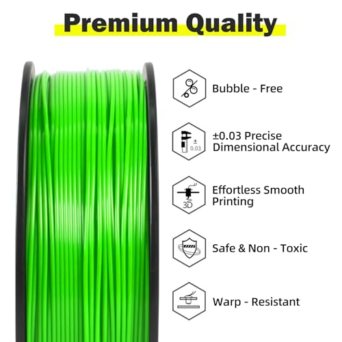 Image of Geeetech TPU Filament 1.75mm - 95A Flexible 3D Printer Filament with High Elasticity, 1KG (2.2lbs) Spool, Dimensional Accuracy ±0.03mm, Fits Most FDM Printers, Green