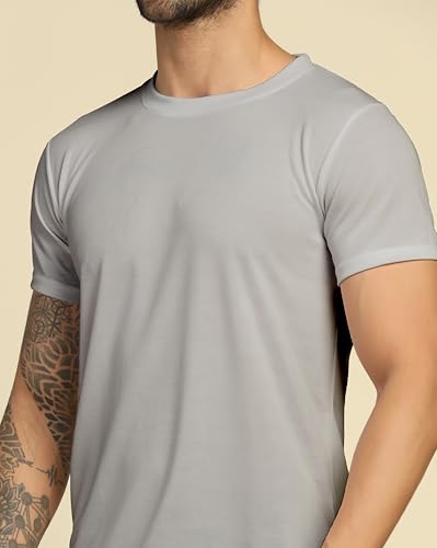 Image of VastraVibes Cotton Regular Fit T-Shirt Round Neck Casual Mens Plain Tshirt