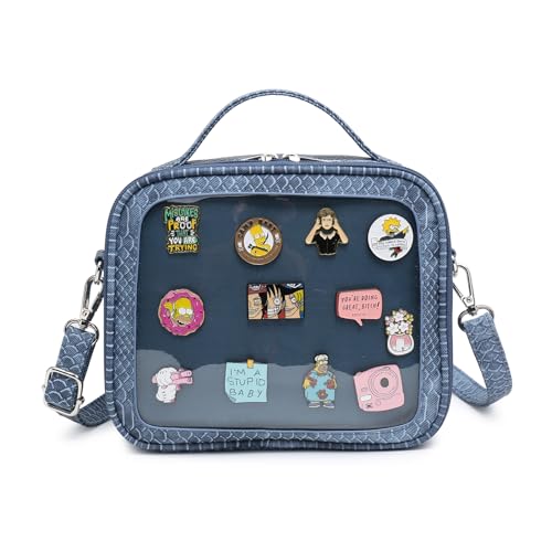 RAINBOW SMILE Ita Bag Kawaii Crossbody Purse Bag Messenger Clear Shoulder Bags Pin Display Bag