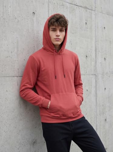 Image of HOODMASTER Unisex Fleece Hoodie Sweatshirt with Pockets Full Sleeves Regular Fit Solid Pattern Hooded Neck and Standard Length | Hoodies for Men & Women