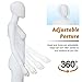 6 FT Female Mannequin Dress Form Display - Manikin Torso Stand Realistic Full Body Mannequin for Retail Clothing Shops, Halloween Christmas Cosplay, White (No.1)