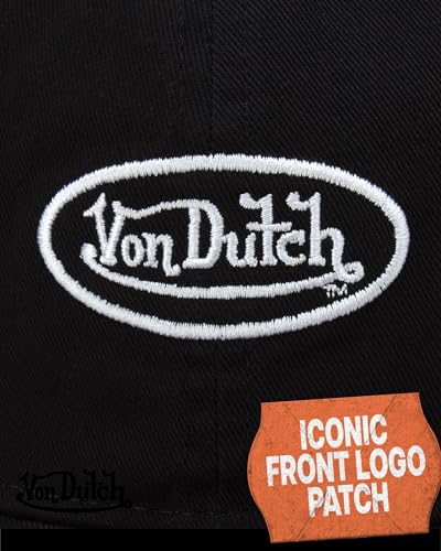 Image of Von Dutch Men & Womens Baseball Caps - Breathable Adjustable Snapback Soft Cotton Canvas Curved Brim Vintage Hat