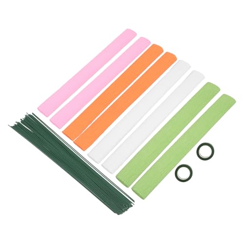 Papier crépon pour fleurs Homoyoyo blanc vert rose orange