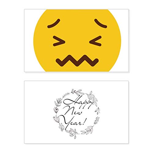 Tarjeta de felicitación de Año Nuevo ideal para regalar con diseño amarillo