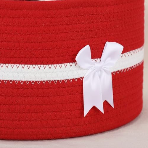 Panier pour couches et vêtements bébé rouge blanc avec compartiments - 4